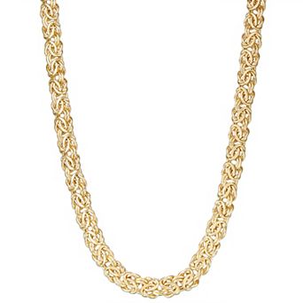 Jordan Blue 10k Gold Byzantine Chain Necklace