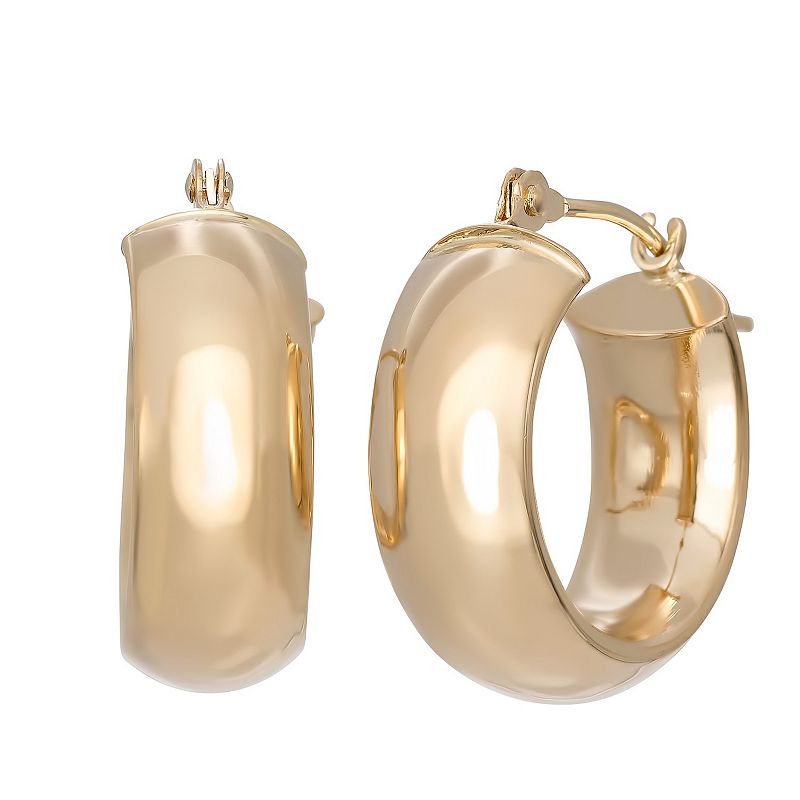 10k Gold Hoop Earrings, Womens, Yellow