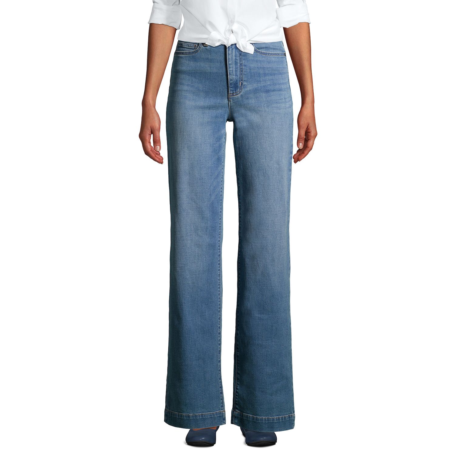 lands end wide leg jeans