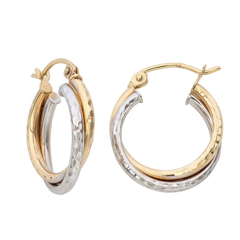 10k Gold Hoop Earrings, Womens