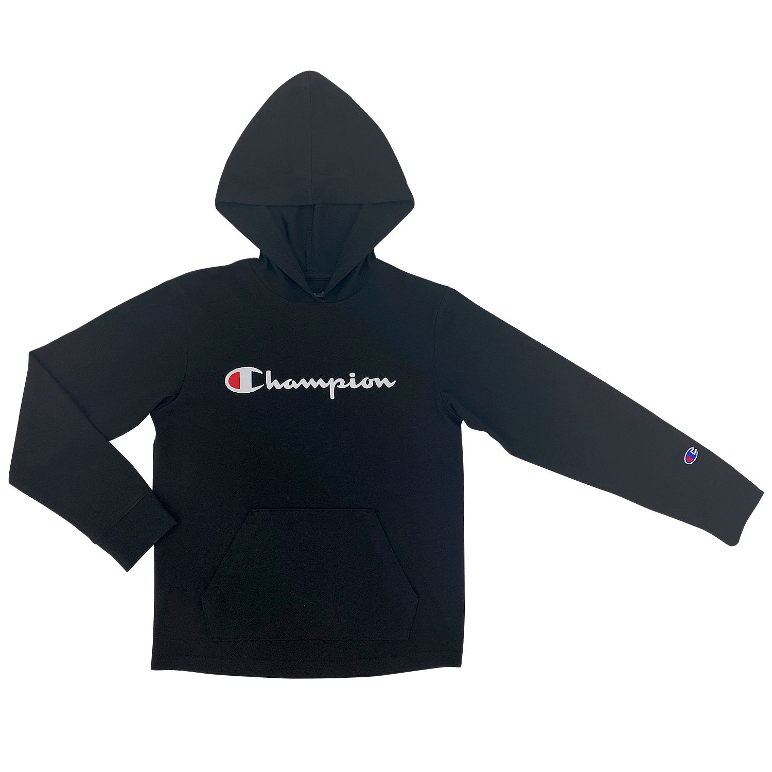 black and white champion hoodie