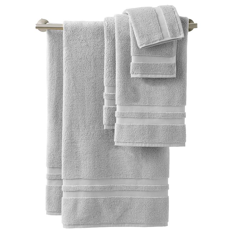 Lands End Essential Cotton Towel 6-piece Set, Grey