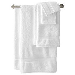 Lands' End Organic Cotton Rib 2-Piece Bath Towel, Hand Towel or