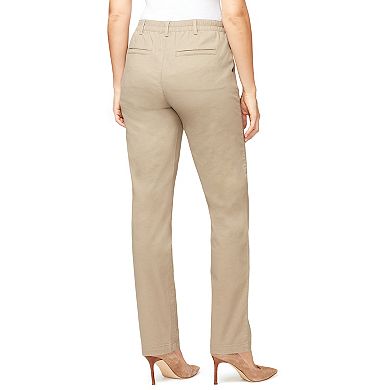 Women's Gloria Vanderbilt Pleated Chino Pants With Comfort Waistband