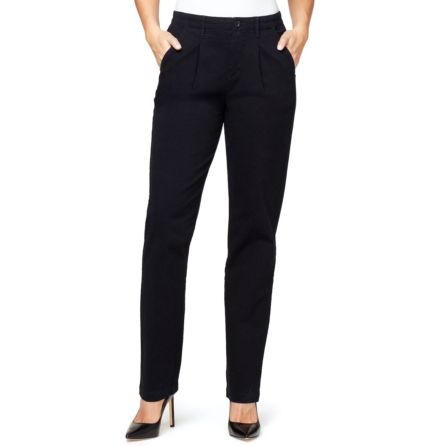 womens black chino work pants