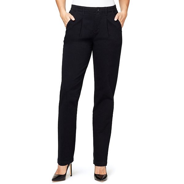 Women's Gloria Vanderbilt Pleated Chino Pants With Comfort Waistband