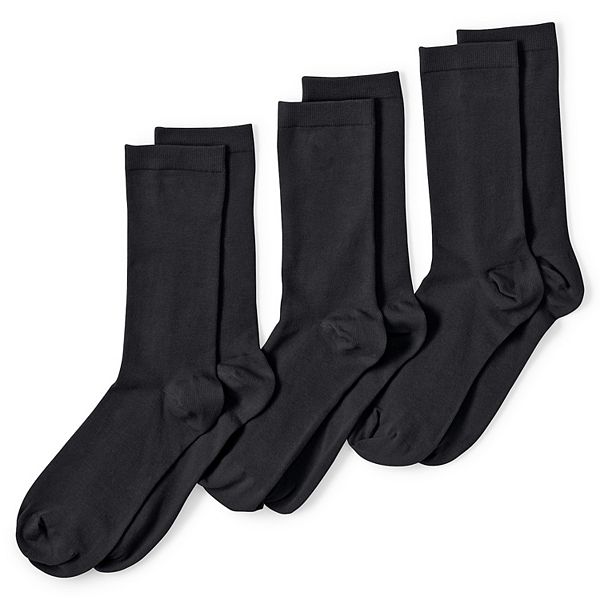 have confidence defect Pasture Women's Lands' End Seamless Toe Solid Crew Socks 3-Pack