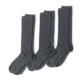 Women's Lands' End Seamless Toe Solid Trouser Socks 3-Pack