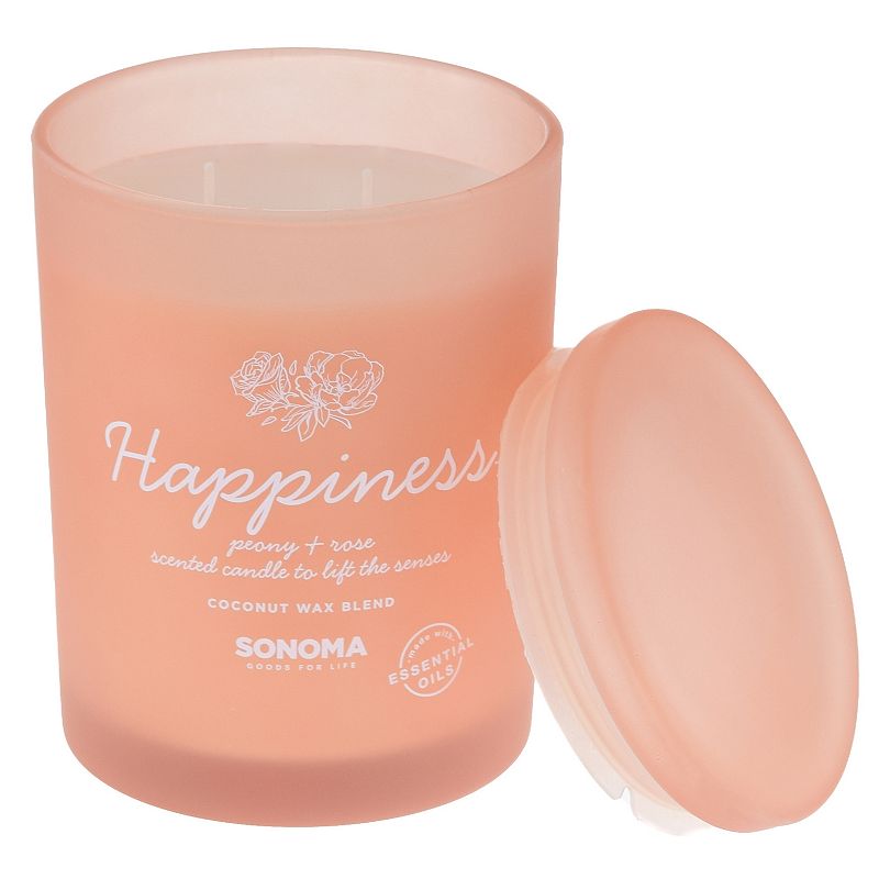 Sonoma Goods For Life Happiness Candle Jar, White, 16 Oz