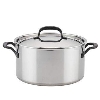 KitchenAid® 5-Ply Clad 8-qt Stainless Steel Stockpot with Lid