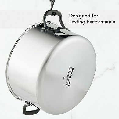 KitchenAid 5-Ply Clad 8-qt. Stainless Steel Stockpot with Lid