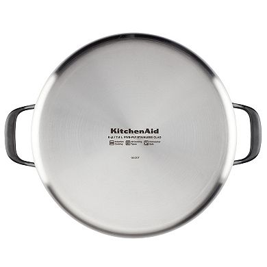 KitchenAid 5-Ply Clad 8-qt. Stainless Steel Stockpot with Lid