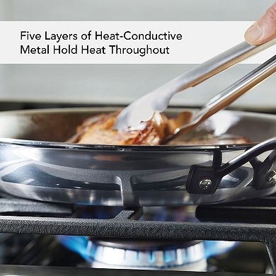 KitchenAid 5-Ply Clad 12.25-in. Stainless Steel Frypan