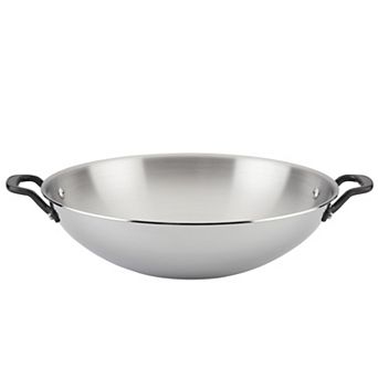 KitchenAid® 5-Ply Clad 15 in Stainless Steel Wok