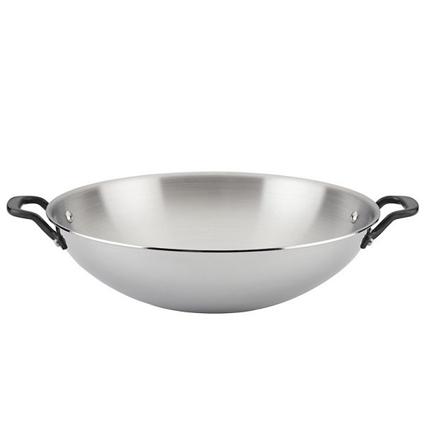 KJ-5【新入荷　アウトレット】ヘル　ダイニング5点セット　ホワイト KitchenAid® 5-Ply Clad 15-in. Stainless Steel Wok