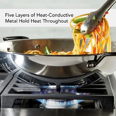 KitchenAid® 5-Ply Clad 15-in. Stainless Steel Wok