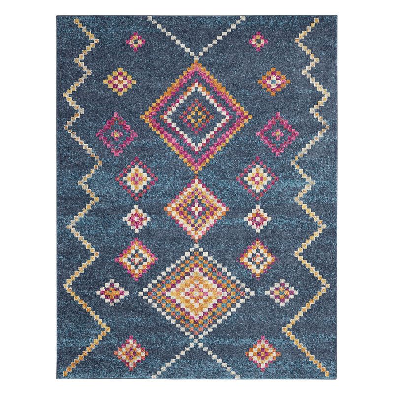 Nourison Passion Dotted Area Rug, Blue, 4X6 Ft