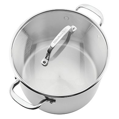KitchenAid 3-Ply 8-qt. Stainless Steel Stockpot with Lid