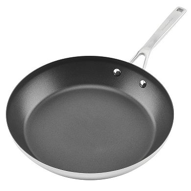 KitchenAid 3-Ply 12-in. Stainless Steel Nonstick Frypan