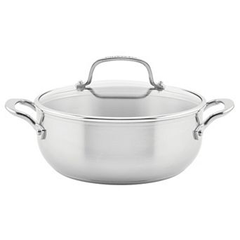 KitchenAid® 3-Ply 4-qt Stainless Steel Casserole with Lid