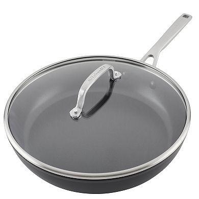 KitchenAid Hard-Anodized Induction 12.25-in. Nonstick Frypan with Lid