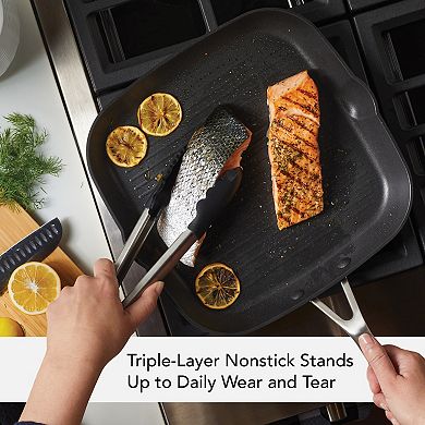 KitchenAid Hard-Anodized Induction 11.25-in. Nonstick Square Grill Pan