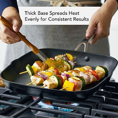 KitchenAid Hard-Anodized Induction 11.25-in. Nonstick Square Grill Pan