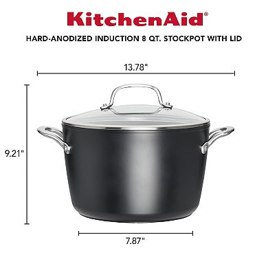 KitchenAid Hard-Anodized Induction 8-qt. Stockpot with Lid