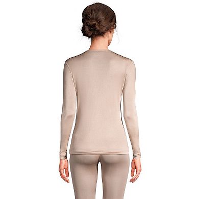 Women's Lands' End Silk Interlock Crewneck Undershirt