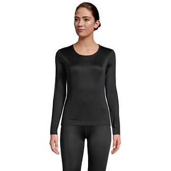 Women's Lands' End Silk Interlock Crewneck Undershirt