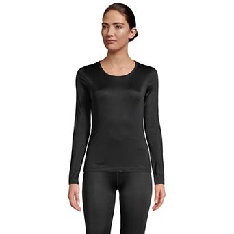 Women's Lands' End Silk Interlock Crewneck Undershirt