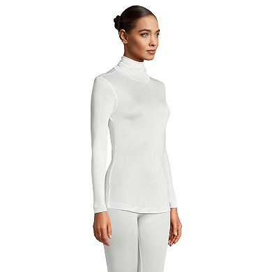 Women's Lands' End Silk Interlock Turtleneck Undershirt