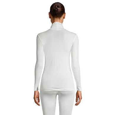 Women's Lands' End Silk Interlock Turtleneck Undershirt