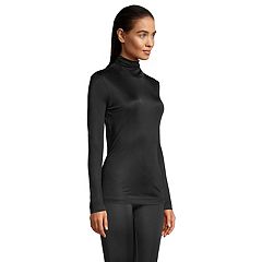 Plus Size Lands' End Silk Interlock Turtleneck Long Underwear Thermal  Baselayer Top