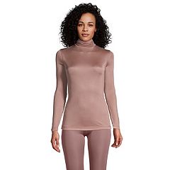 Women's long sleeve 2025 silk undershirts