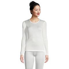 Lands' End Women's Petite Thermaskin Heat Thermal Top Base Layer