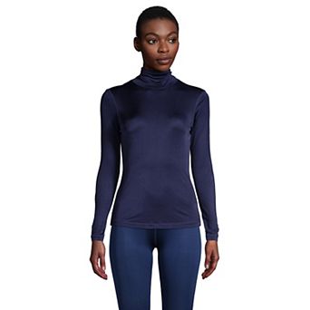 Petite Lands' End Silk Interlock Turtleneck Undershirt