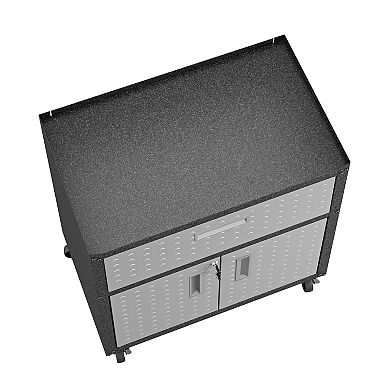 Manhattan Comfort Fortress 31.5" Mobile Garage Cabinet