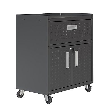 Manhattan Comfort Fortress 31.5" Mobile Garage Cabinet