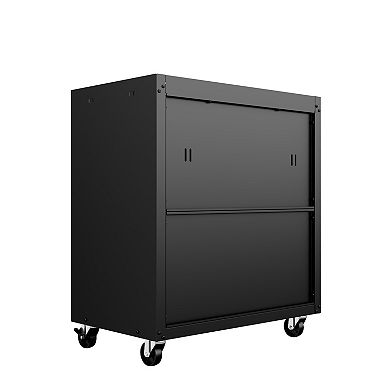 Manhattan Comfort Fortress 31.5" Mobile Garage Cabinet