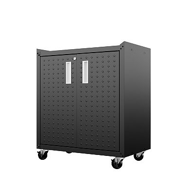 Manhattan Comfort Fortress 31.5" Mobile Garage Cabinet with Shelves