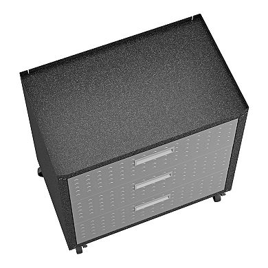 Manhattan Comfort Fortress 31.5" Mobile Garage Chest with Drawers