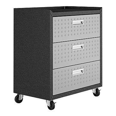 Manhattan Comfort Fortress 31.5" Mobile Garage Chest with Drawers