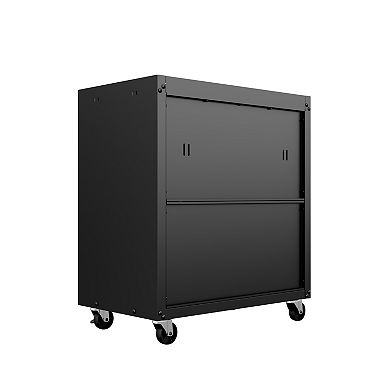 Manhattan Comfort Fortress 31.5" Mobile Garage Chest with Drawers