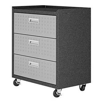 MANHATTAN COMFORT Fortress 31.5" Mobile Garage Chest with Drawers