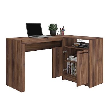 Manhattan Comfort Kalmar L-Shaped Office Desk
