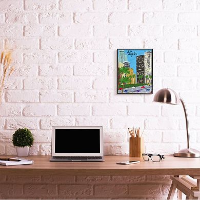 Stupell Home Decor Colorful Los Angeles Framed Wall Art