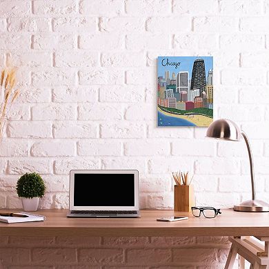 Stupell Home Decor Chicago Skyline Canvas Wall Art