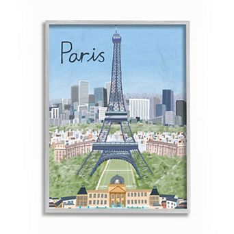 Stupell Home Decor Paris Landmark Framed Wall Art