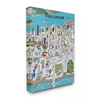 Stupell Home Decor Colorful Vancouver Canvas Wall Art